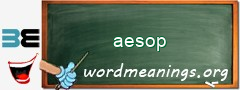 WordMeaning blackboard for aesop